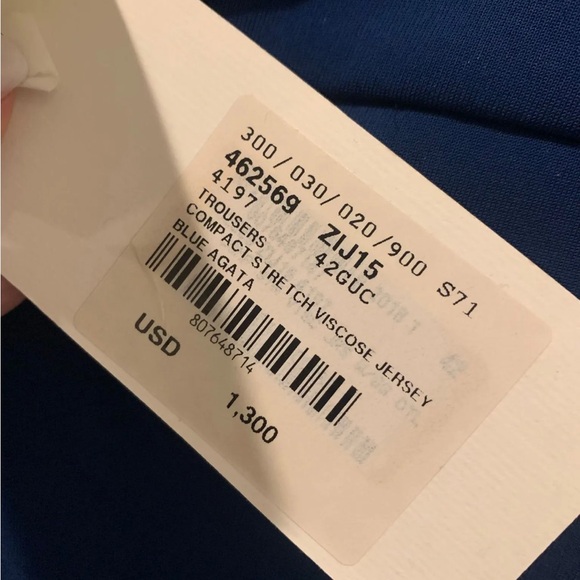 💋NWT💋Gucci Dark Blue Pants with Gold Button - Picture 5 of 5